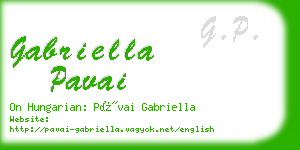 gabriella pavai business card